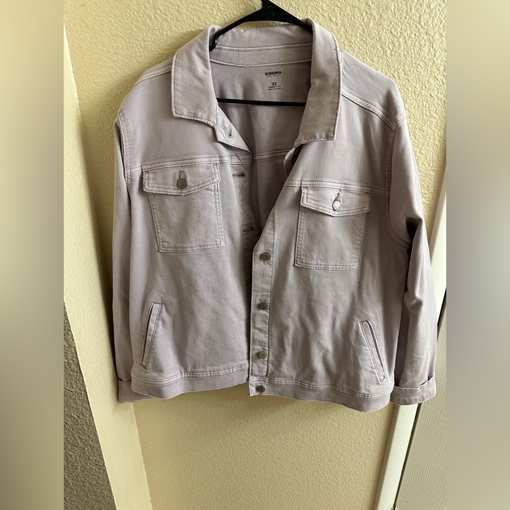 Sonoma Women's Light Purple Jean Jacket